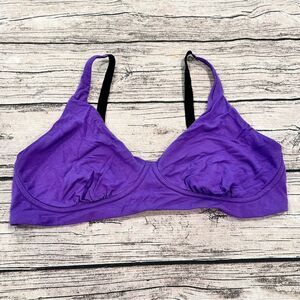 MeUndies Bold Purple Micromodal Wireless Bra Size 2X